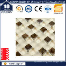White and Brown Stone Glass Crystal Mosaic Gss1024